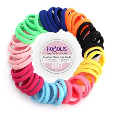 HOYOLS Seamless Hair Band Multi Color Ponytail Holder