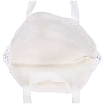 kate spade new york Canvas Tote Bag for Women, Cute Tote Bag for Teacher, Canvas Beach Bag, Book Tote with Pocket, Dog Party