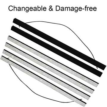 Miaowater 2 Pack Magnetic Poster Frame Hanger,16x20 16x22 16x24 Light Wood Wooden Magnet Frames Hang...