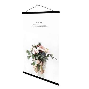 Miaowater 2 Pack Magnetic Poster Frame Hanger - Light Wood