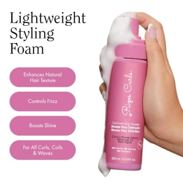 Rizos Curls Curl Defining Mousse for Soft, Hydrated Curls