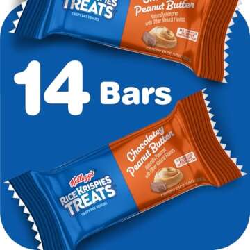 Rice Krispies Treats Crispy Rice Squares, Kids Snacks, Snack Bars, Chocolatey Peanut Butter, 10.8oz ...