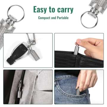 Portable Keychain Pill Holder - Titanium & Waterproof