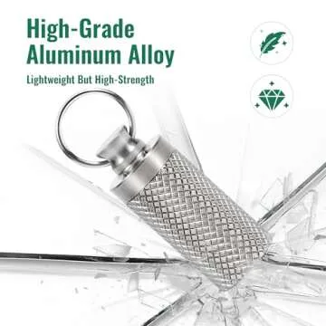 Portable Keychain Pill Holder - Titanium & Waterproof