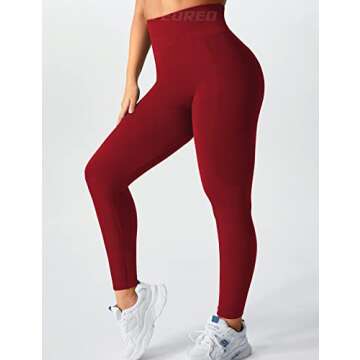 YEOREO Amplify Leggings for Women Seamless Scrunch Leggings Butt Lifting Gym High Waisted Athletic Leggings