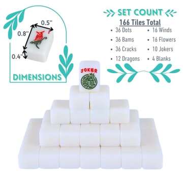 Mini American Mahjong Set for Travel and Fun | Small Size (0.8"x0.5"x0.4") | Gift or On-The-Go Game....