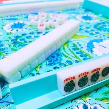 Mini American Mahjong Set for Travel and Fun | Small Size (0.8"x0.5"x0.4") | Gift or On-The-Go Game. (Special Edition)