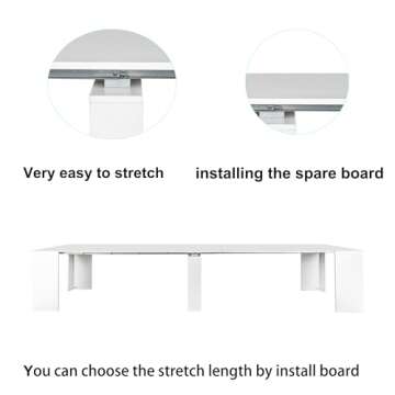 UFINEGO Extendable Dining Table for 6-12 - Modern Elegance