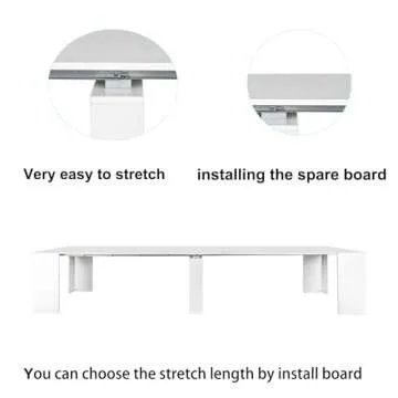 UFINEGO Extendable Dining Table for 6-12 - Modern Elegance