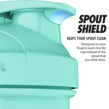 Hydra Cup ProFlow [5 Pack] 20 oz Small Shaker Bottles for Protein Shakes, Shaker Cups with Ball Blender Whisk, Shaker Bottle with Handle, Travel To Go, BPA Free (Bright Colors)