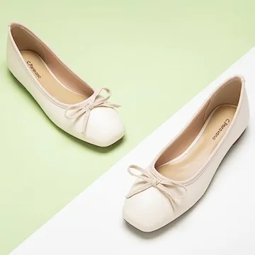 C.Paravano Women's White Flats | Stylish and Comfortable