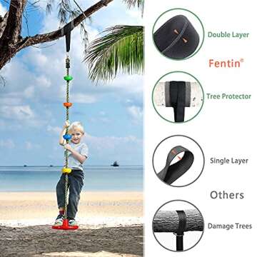 Colorful Fentin Tree Swing for Kids Indoor Outdoor Fun