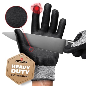 NoCry Professional Cut Resistant Work Gloves for Men and Women with Firm Grip and Waterproof Palms ?...