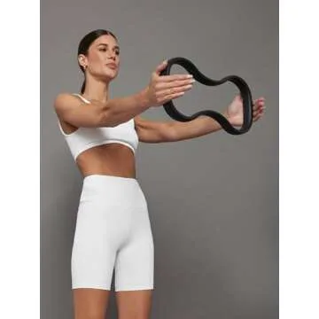 WundaCore Resistance Ring - Contoured Silicone Pilates Ring for Core Body & Breathing Exercises, Squ...