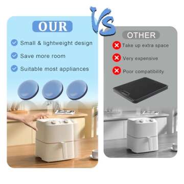 Kitchen Appliance Sliders, new space 25pcs Telfon Self Stick Sliders Sliding for Most Coffee Makers, Blenders, Air Fryers or Small Furniture, Easy to MovIing & Space Saving