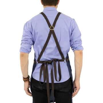 Essential Blue Denim Apron for Pro Chefs and Artists