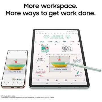 SAMSUNG Galaxy Tab S7 FE 12.4” 256GB WiFi Android Tablet, Large Screen, S Pen Included, Multi Device Connectivity, Long Lasting Battery, US Version, 2021, Mystic Green