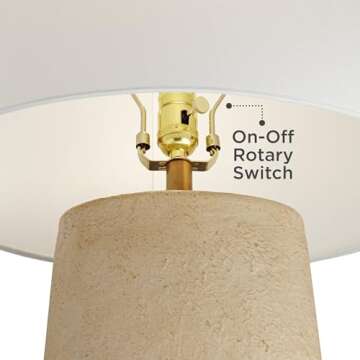 360 Lighting Castel 29 1/2" High Sand Finish Rustic Modern Table Lamp