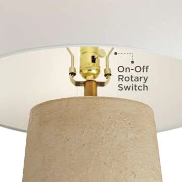 360 Lighting Castel 29 1/2" High Sand Finish Rustic Modern Table Lamp