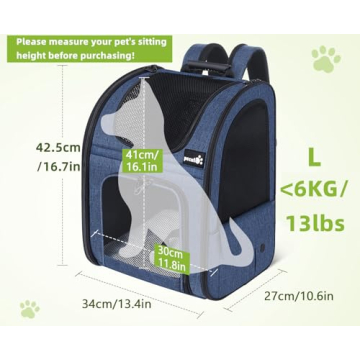 Pecute Pet Carrier Backpack for Small Dogs and Cats
