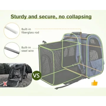 Pecute Pet Carrier Backpack for Small Dogs and Cats