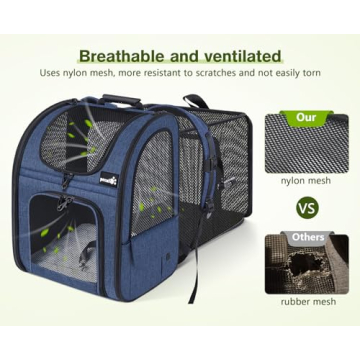 Pecute Pet Carrier Backpack for Small Dogs and Cats