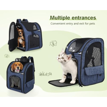 Pecute Pet Carrier Backpack for Small Dogs and Cats