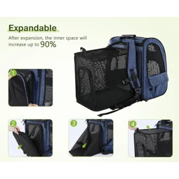 Pecute Pet Carrier Backpack for Small Dogs and Cats