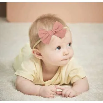 10PCS Baby Bow Headbands for Newborns and Toddlers