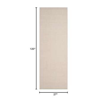 SAFAVIEH Montauk Collection Runner Rug - 2'3" x 10', Ivory & Grey, Handmade Flat Weave Boho Farmhous...