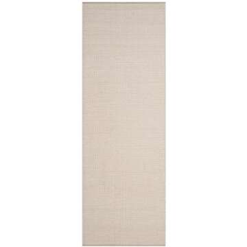 SAFAVIEH Montauk Collection Runner Rug - 2'3" x 10', Ivory & Grey, Handmade Flat Weave Boho Farmhouse Cotton, Ideal for High Traffic Areas in Living Room, Bedroom (MTK345A)
