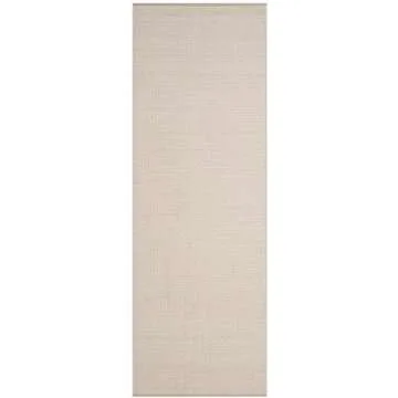 SAFAVIEH Montauk Collection Runner Rug - 2'3" x 10', Ivory & Grey, Handmade Flat Weave Boho Farmhouse Cotton, Ideal for High Traffic Areas in Living Room, Bedroom (MTK345A)