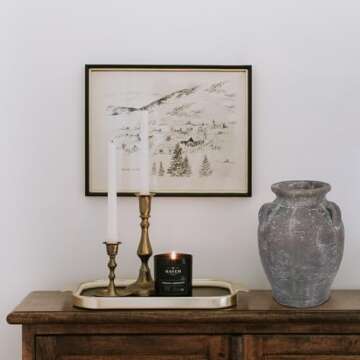 9.5'' Black Terracotta Handmade Vase for Home Decor