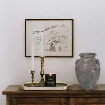 9.5'' Black Terracotta Handmade Vase for Home Decor