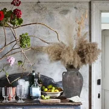 9.5'' Black Terracotta Handmade Vase for Home Decor