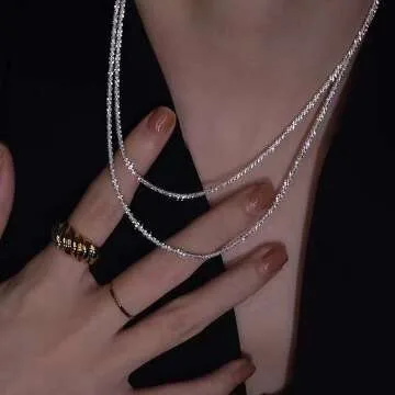 14K Gold Filled Herringbone Necklace Set