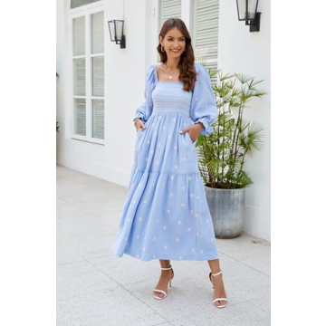 Floral Embroidered Maxi Dress with Elegant Design