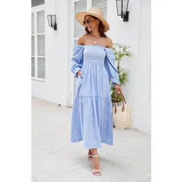 Floral Embroidered Maxi Dress with Elegant Design