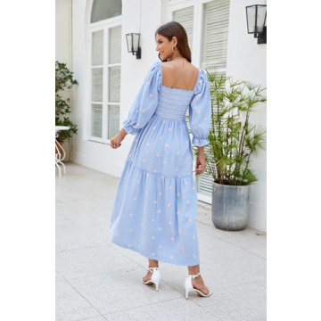 Floral Embroidered Maxi Dress with Elegant Design