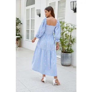 Floral Embroidered Maxi Dress with Elegant Design