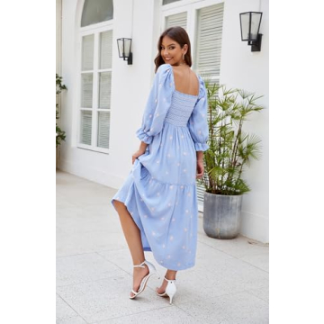 Floral Embroidered Maxi Dress with Elegant Design