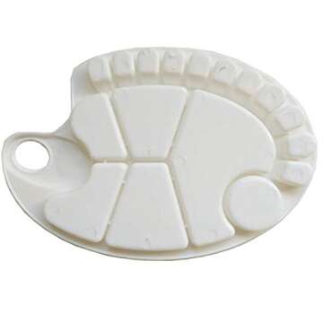 HEP Lifestyle Paint Palette | 2 Pcs | Premium Artist Palette | Paint Tray | Watercolor Palette | Acrylic Mixing Painting Palette | White Plastic Paint Pallet | Professional Painting Supplies