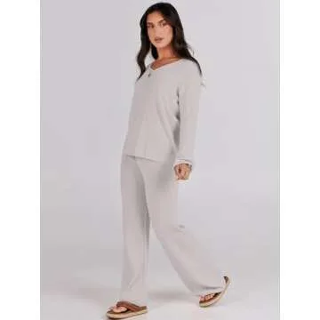 Stylish ANRABESS Women 2 Piece Sweater Lounge Set