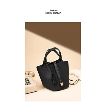 JYDQBAIS Ladies Handbag Stylish Leather Bucket Bag