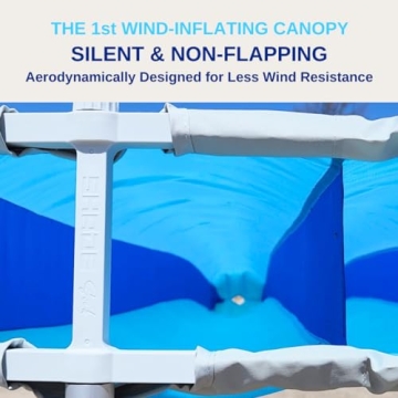 ShadeSock Wind-Inflating Silent Beach Shade 8x10ft