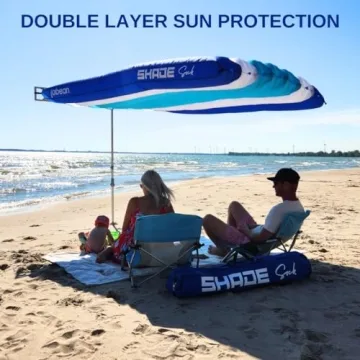 ShadeSock Wind-Inflating Silent Beach Shade 8x10ft