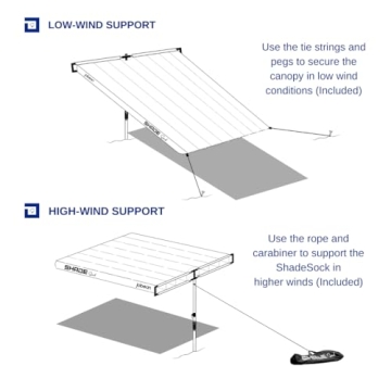 ShadeSock Wind-Inflating Silent Beach Shade 8x10ft