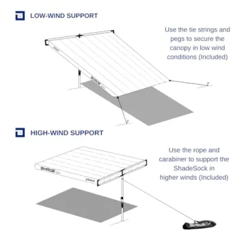 ShadeSock Wind-Inflating Silent Beach Shade 8x10ft