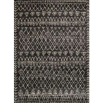 Loloi Emory Transitional Runner Rug in Black/Ivory