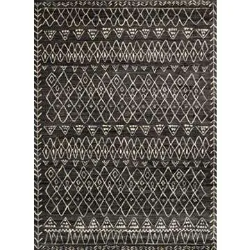 Loloi Emory Transitional Runner Rug in Black/Ivory